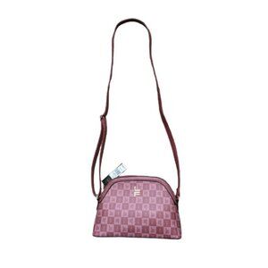 LONDON FOG Women's Bag Ellie Signature Crossbody Ruby NEW